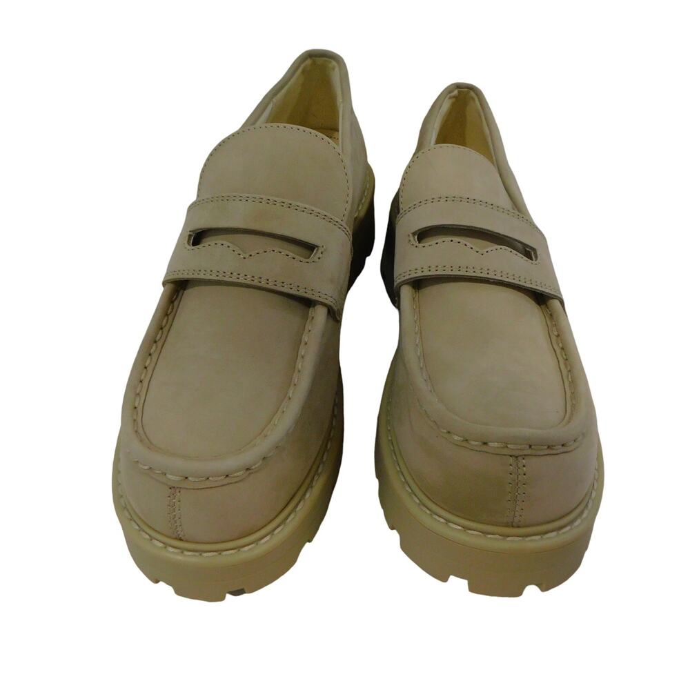 Vagabond Womens Tan Suede Leather Chunky Loafers Slip-on Size 8 New Shoes - Picture 2 of 11